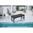 Backless HDPE Adirondack Bench With Wood Texture, Poly Lumber Seat For Patio, Backyard, Balcony, All Weather Resistant With UV Protection-273142782