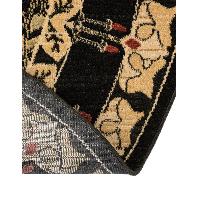 Tapis noir Moore, Rond 13 pi 1 po