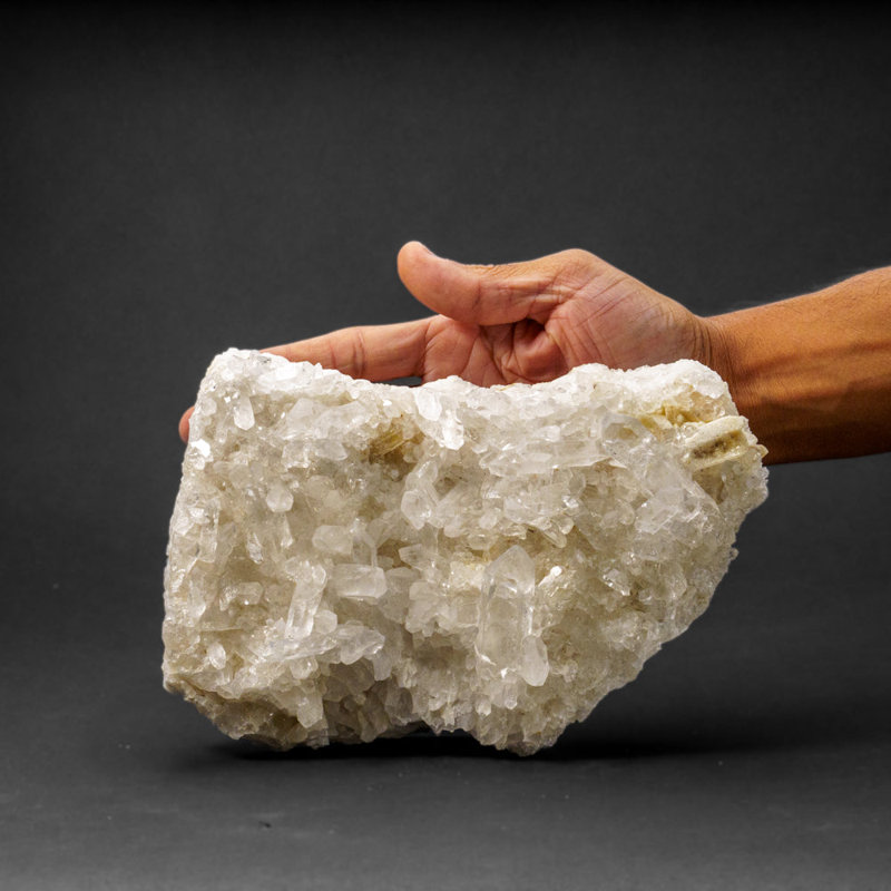 Véritable grappe de cristal de quartz transparent du Brésil (4,7 lb)