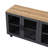 Sideboard With Adjustable Shelves, Buffet Cabinet With 5 Solid Wood Gourd-Shaped Legs For Living Room, Black