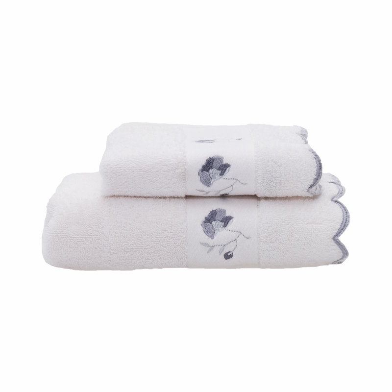 Adaeze Midweight Washcloth, Off-White/Grey