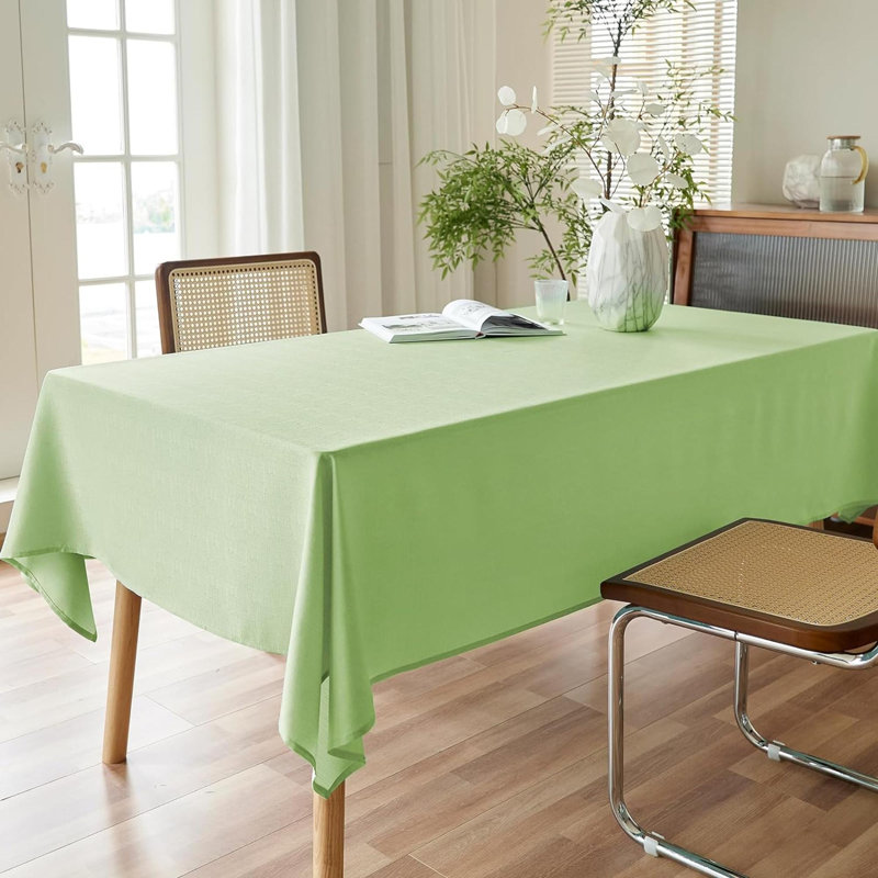 Nappe en lin texturé rectangulaire et imperméable 52X70, Vert