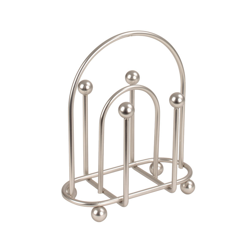 Porte-serviettes en arche pour le garde-manger, H 8 po x l 6,75 po x P 4,25 po, Nickel satiné