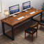 Bureau d'écriture rectangulaire en bois massif noyer-620328180