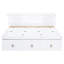 Lit double blanc avec une grande surface et un tiroir pour un rangement pratique - peu encombrant-205199718-205199717