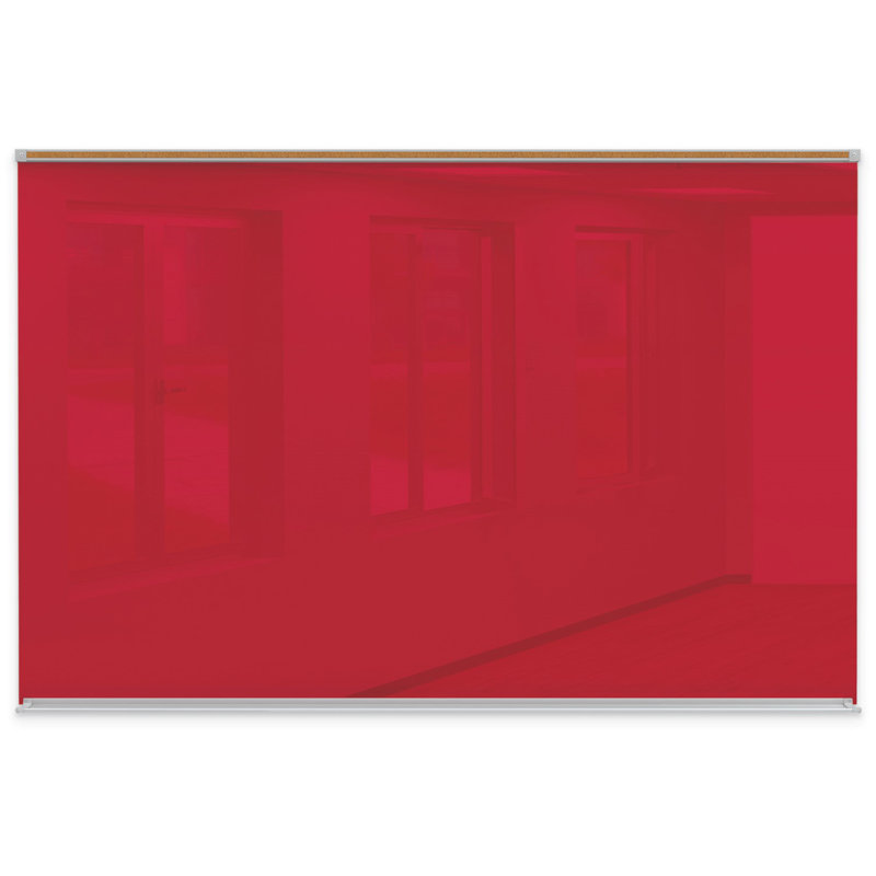 Tableau magnétique mural Liso,, Rouge, 48 po x 96 po