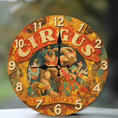 Circus clock canvas 
