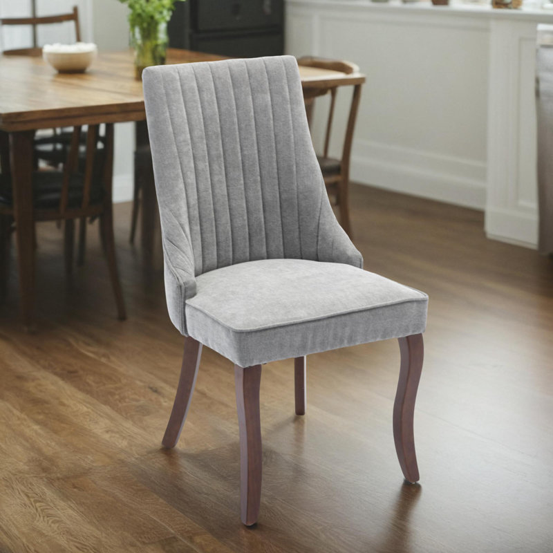 Upholstered Parsons Dining Chair (Set of 2), Gray