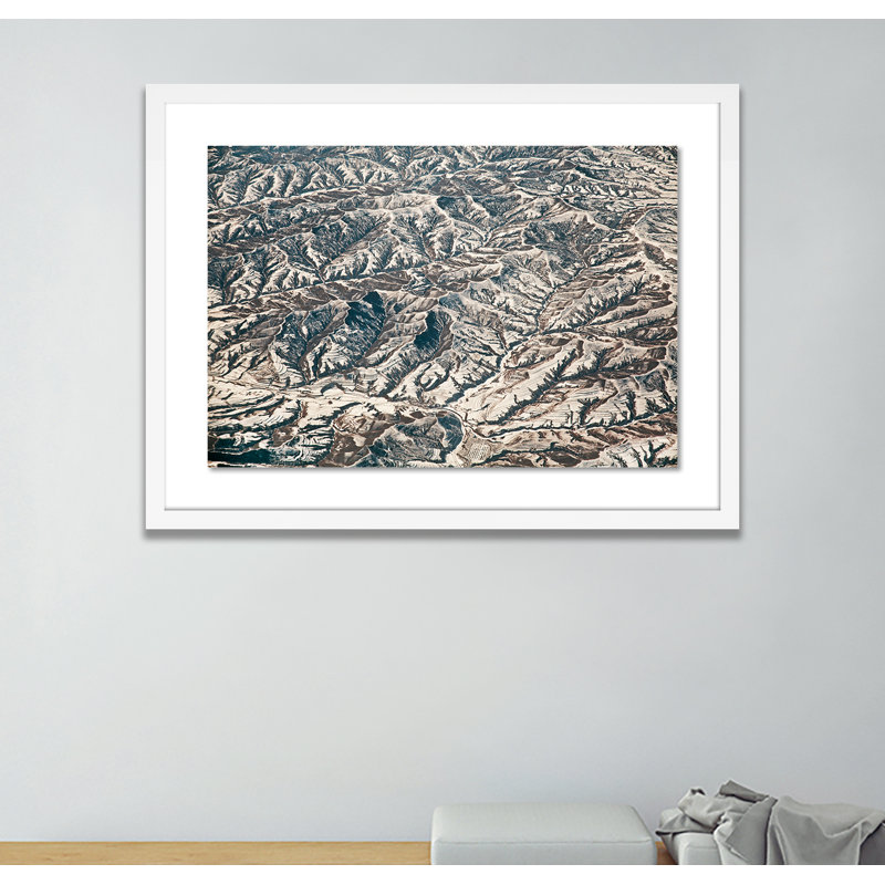 Earth III Print by Jakob Wagner, White, 34" H x 48" W x 2.5" D