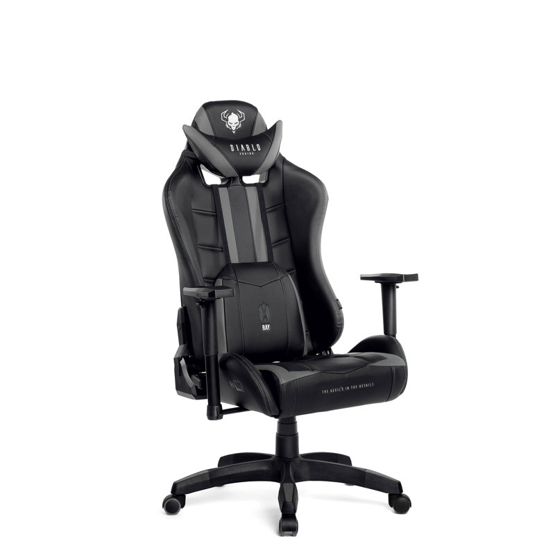 DIABLO CHAIRS Black/Gray Executive Chair with Wheels