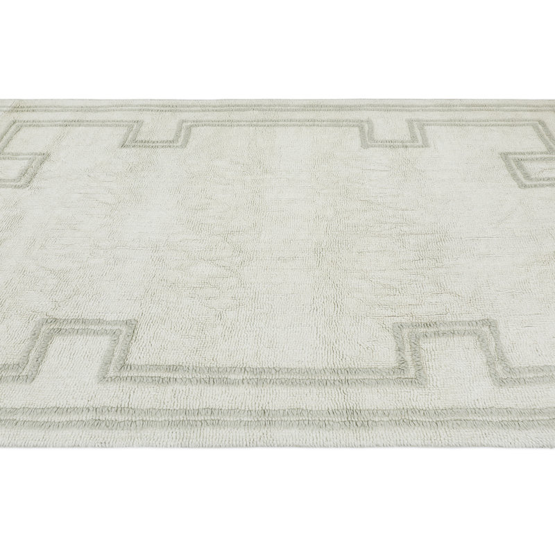 Border Hand Woven Wool Indoor Rug, Rectangle 5' x 8'