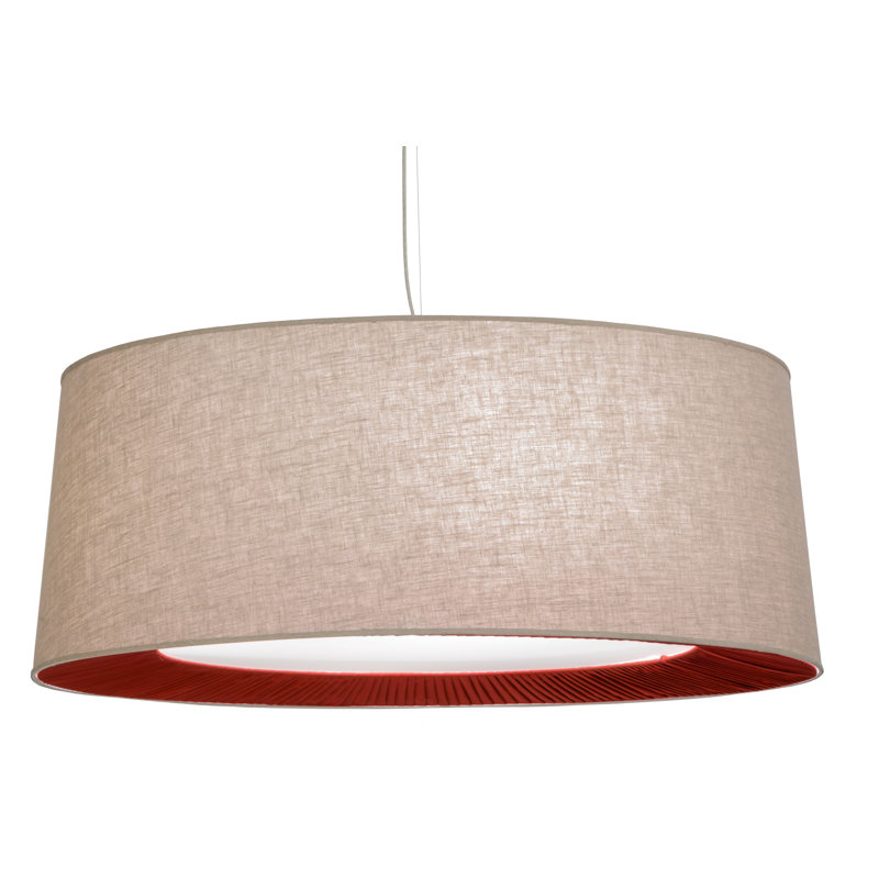 Lustre cylindrique unique à 5 lumières Priolo, H 23 à 262 po x l 52 po x P 52 po