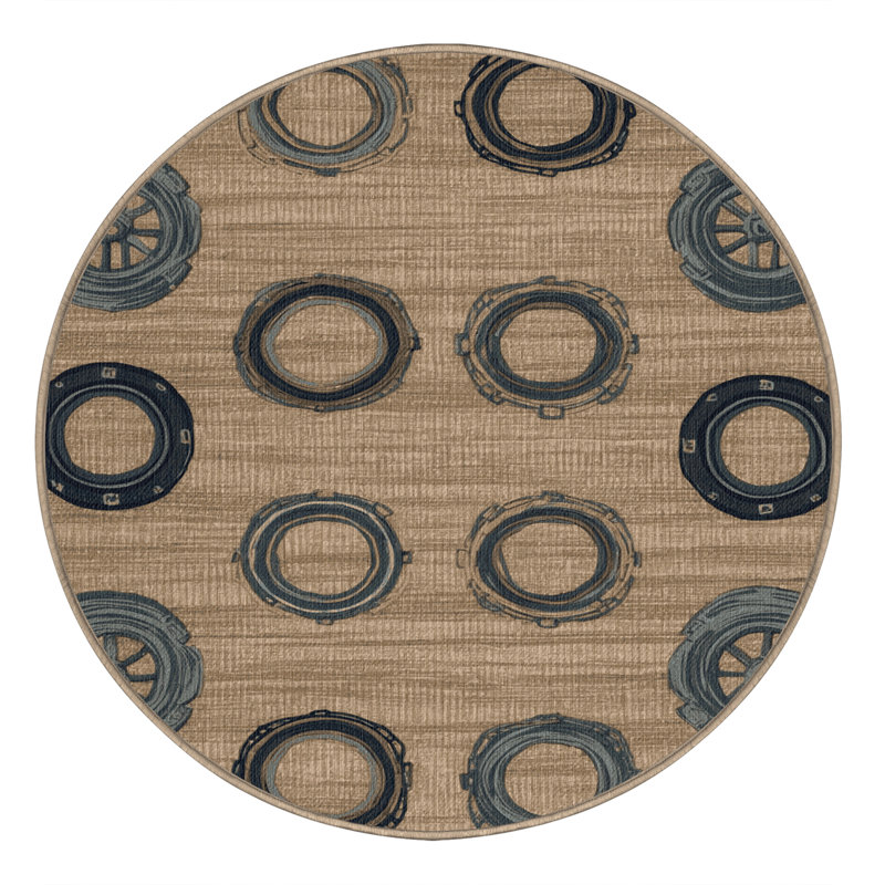  Tapis nautique à hublots lavables, Rectangulaire 2 pi x 3 pi