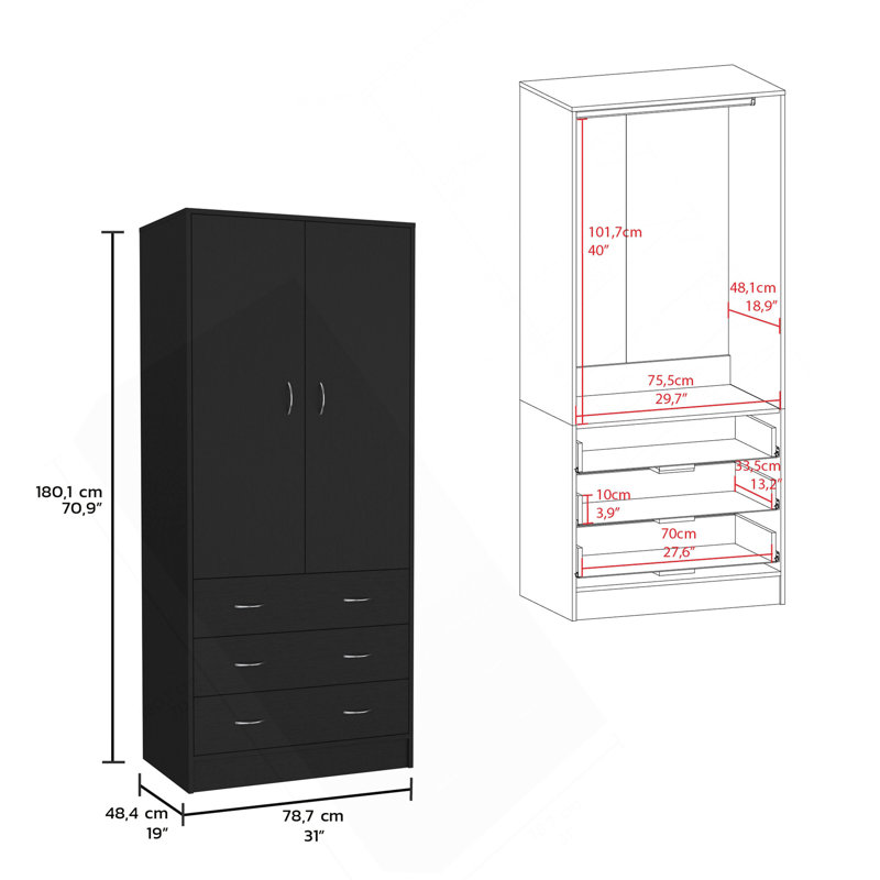 Armoire Taly, Noir