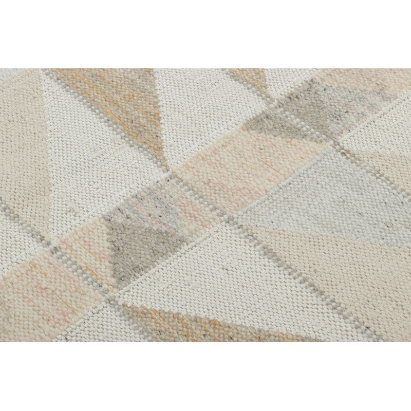 Scandinavian Wool Geometric Area Rug, Rectangle 5' x 8'