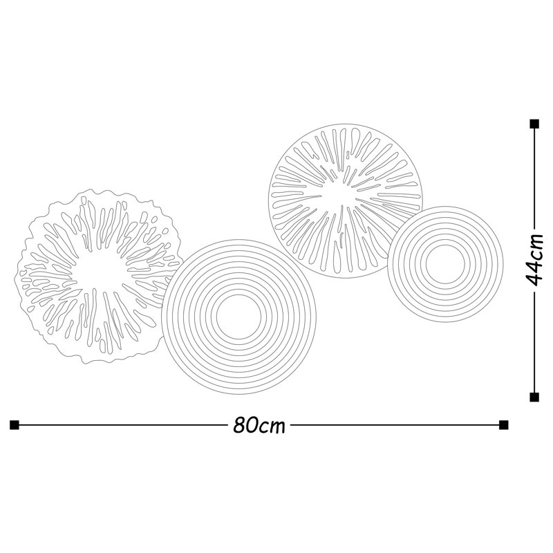 Abstract Wall Decor on Metal