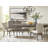 Extendable Solid Wood Top Metal Base Dining Table
