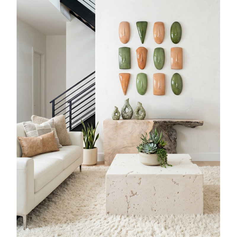 Classic Convex Cycladic Wall Art, Green