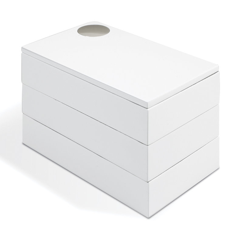 Umbra Spindle Jewelry Box, White