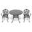 (Cushions In  Random Colors)3Piece Set Of Cast Aluminum Patio Furniture With  Cushions-443510679
