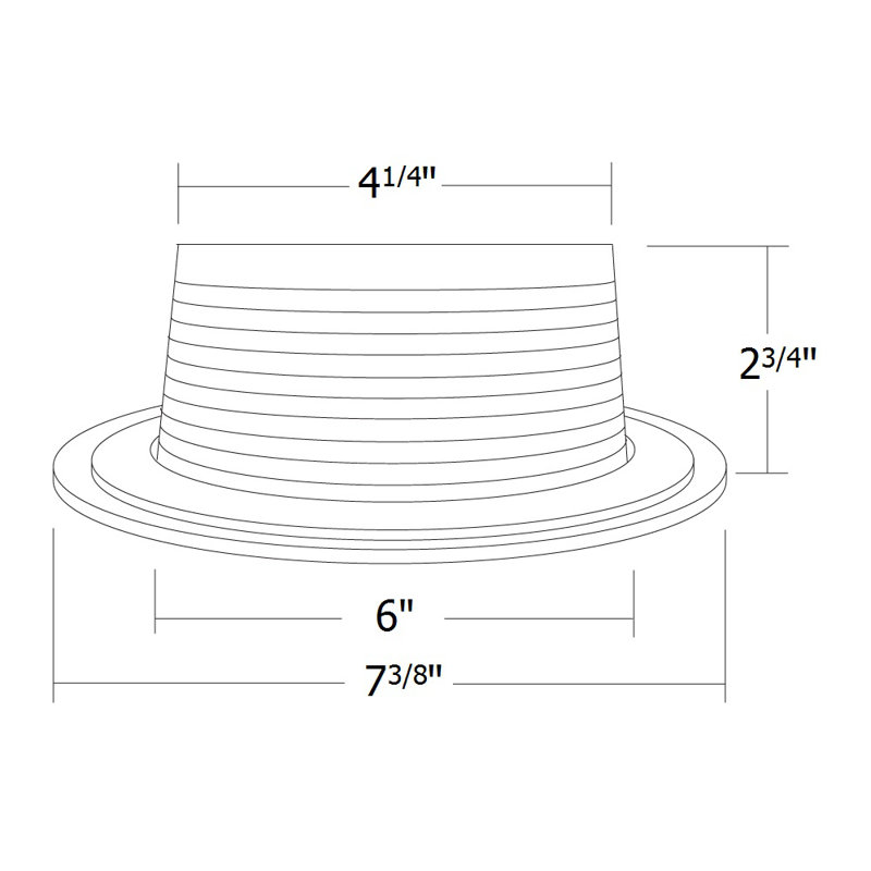 6-Inch White and Oil Rubbed Bronze Aluminum Recessed Baffle Trim