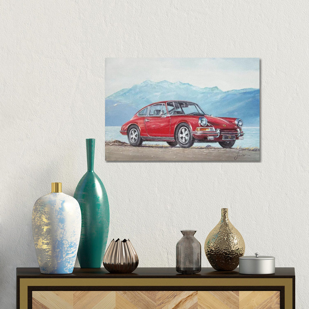 1968 Porsche 911 von Sinisa Saratlic - Galerie-verpackte Leinwand Giclée