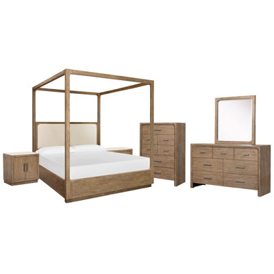 Très grand lit tapissier avec commode Hien