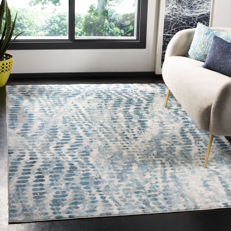 Malvina Performance Abstract Rug, Rectangle 4' x 6'