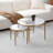 Stylish and Modern Addlie Nesting Fluted Glass Finished Metal Frame Round Coffee Table-452841962