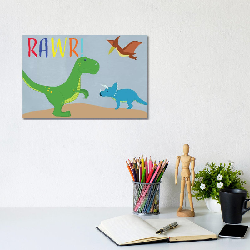 Rawr! by Daniela Santiago - Wrapped Canvas Gallery-Wrapped Canvas Giclée, 20.32 cm H x 30.48 cm W