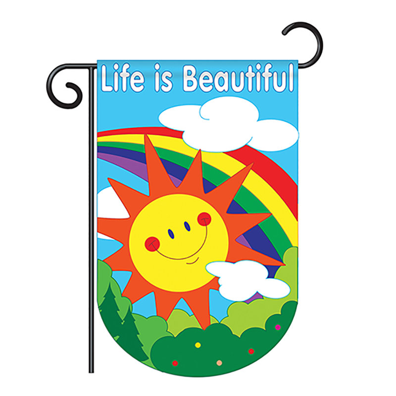 Drapeau de jardin double face 13" x 18,5" life is fun magnifiquement fun