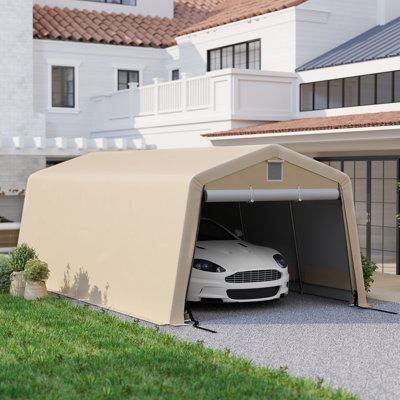Abri de garage 11 'x 20' avec fenêtres de ventilation, kaki