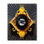 Horloge murale abstraite Golden Eye-99634783