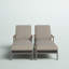 Chaise longue inclinable simple avec coussin 65,6 po Bertolde