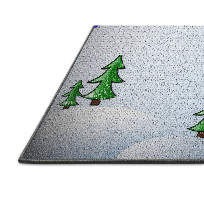 Tapis bleu sapin sapin, Rectangle 2 pi x 4 pi