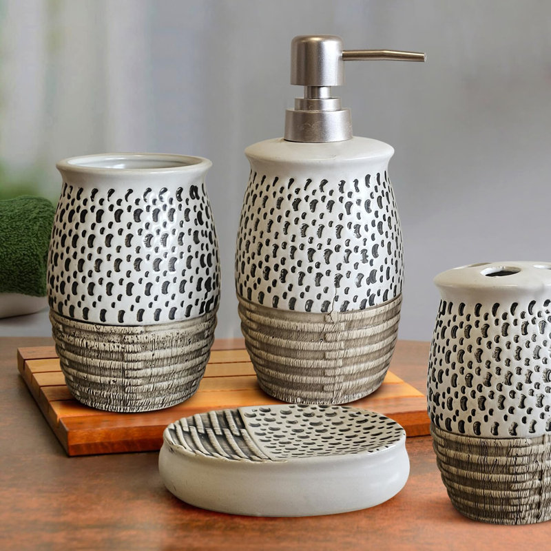 Amagon Ceramic Bathroom Accessory Set