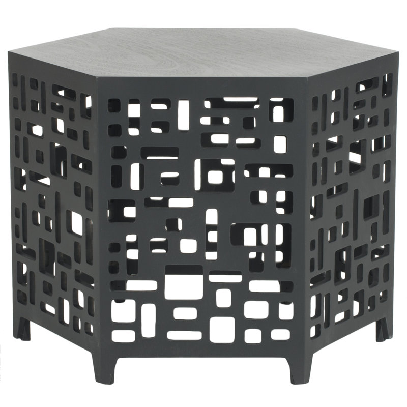Mike Solid Wood Abstract End Table