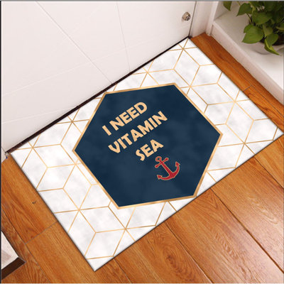 Tapis géométrique rectangulaire en polyester tissé à la machine Edward / Matthew 1 pi 8 po x 2 pi 7 po Edward / Matthew