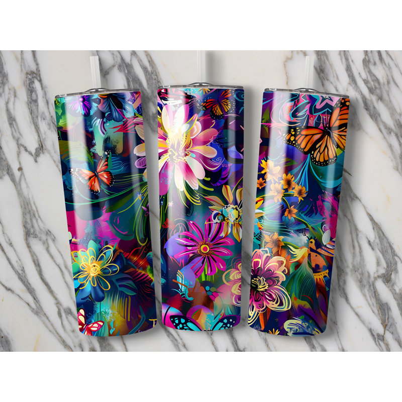 Choose Handmade Tumblers 591 mL Vacuum Insulated Stainless Steel (18/8) Travel Tumbler with Straw
