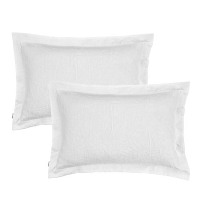 Matelassé Leaves Cotton Oxford Pillowcase