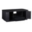 Table basse ovale de luxe moderne 46,5 po avec tiroirs et compartiments de rangement (table incluse seulement)-1355067363