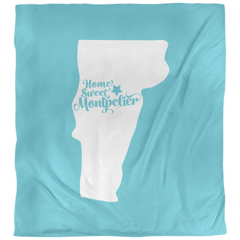 Housse de couette réversible simple montpelier vermont, Housse de couette pour grand lit, Bleu sarcelle, Microfibre