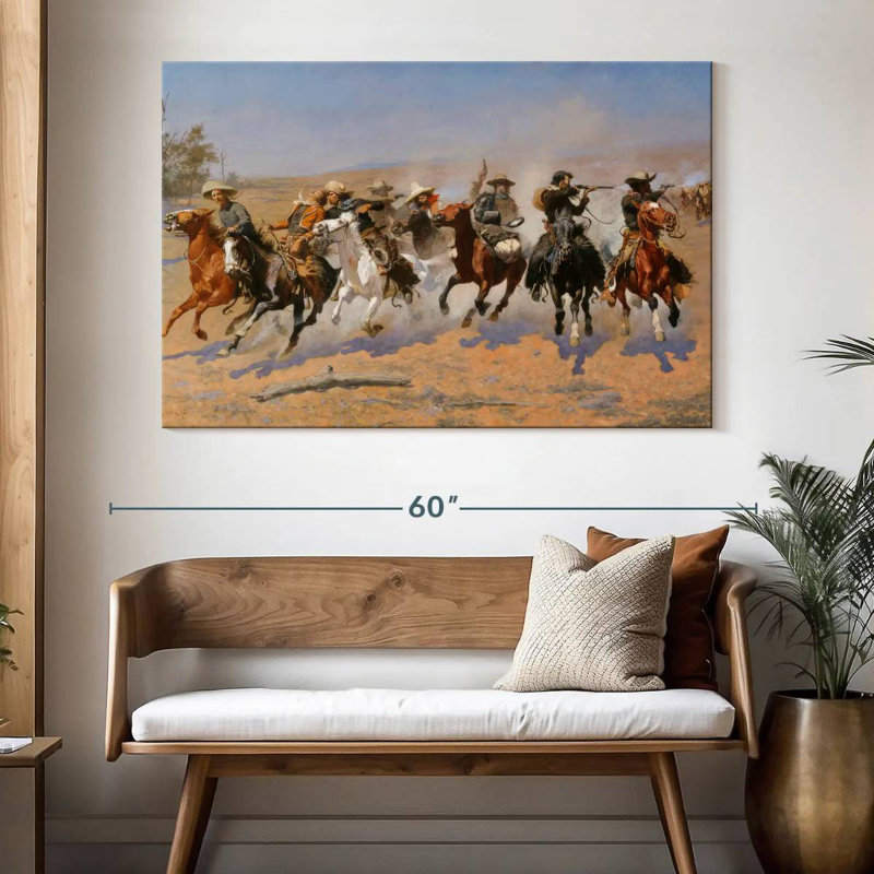 Lelar A Dash For The Timber, 34" H x 51" W