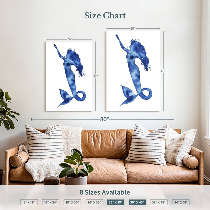Bleu Ashelle Sirena I, H 39 po x l 26 po