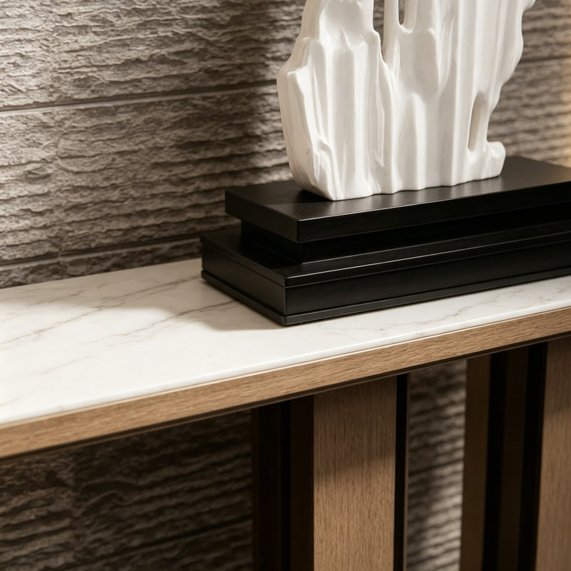 Console luxueuse de style italien, H 33,5 po x l 55,1 po x P 13,8 po
