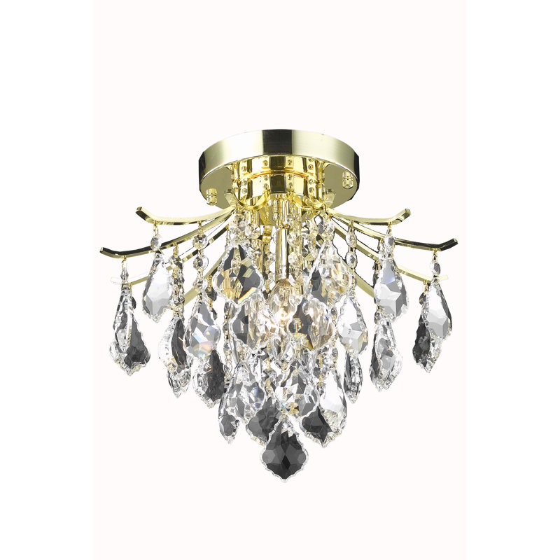 Hermanson Flush Mount, Gold, 12" H x 12" W x 12" D