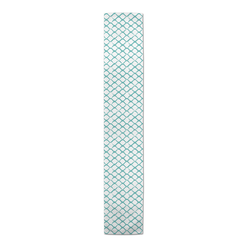 Fishnet Navy Table Runner, 72" x 16", 1, Teal