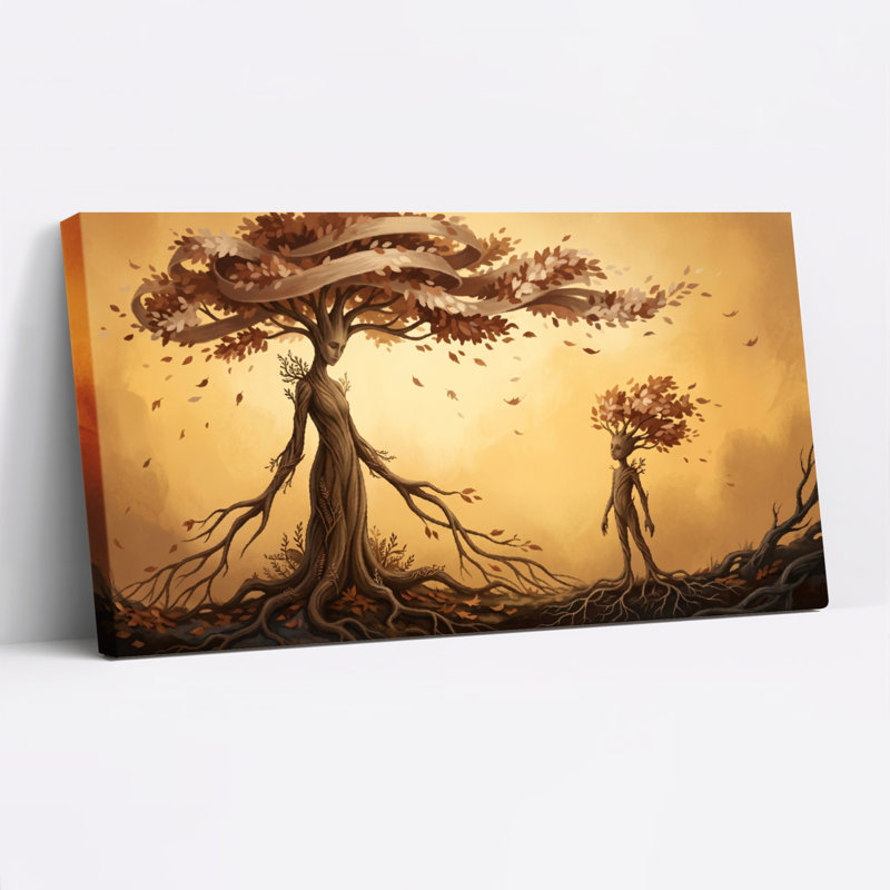 Ensemble de 1 tableau sur toile représentant un personnage d'arbre, L 58 po x H 28 po, Wrapped Canvas