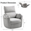 Fauteuil inclinable électrique pour chambre de bébé 4 modes de massage, 2 coussins, USB et fauteuil de charge Type-C-285940047