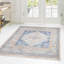Tapis traditionnel Matthei de couleur bleu marine-1333421180